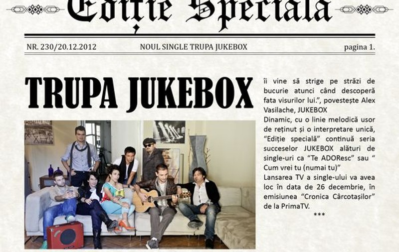 Trupa JUKEBOX în “Ediţie Specială”