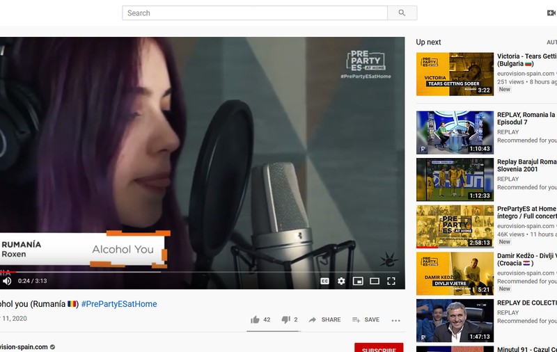 20 de artiști calificați la Eurovision 2020 au fost reuniți pentru un concert online. Roxen, reprezentanta României, a cântat din sufragerie!