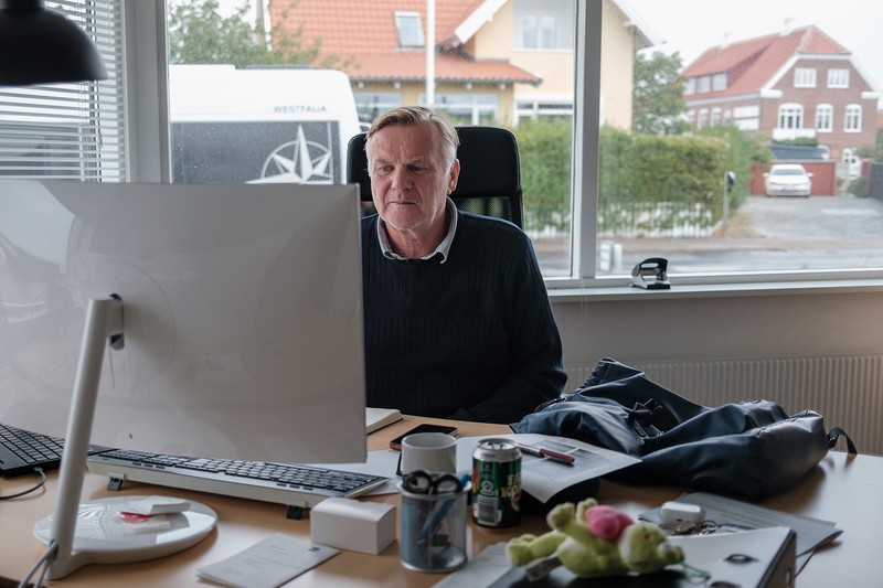 Peter Hauschildt, proprietarul firmei Hauschildt Marine A/S, unde lucrează Dorel, Skagen, Danemarca