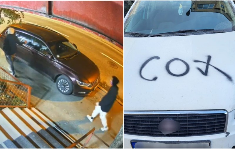 Doi tineri din Galați, reținuți după ce au vandalizat zeci de mașini parcate, în timpul nopții. VIDEO