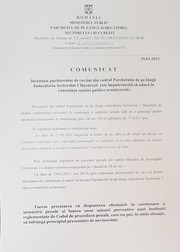 Comunicatul Parchetului.