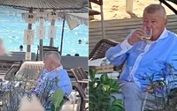 Sorin Oprescu, la mare în Grecia. Sursa foto: captură Știrile PRO TV