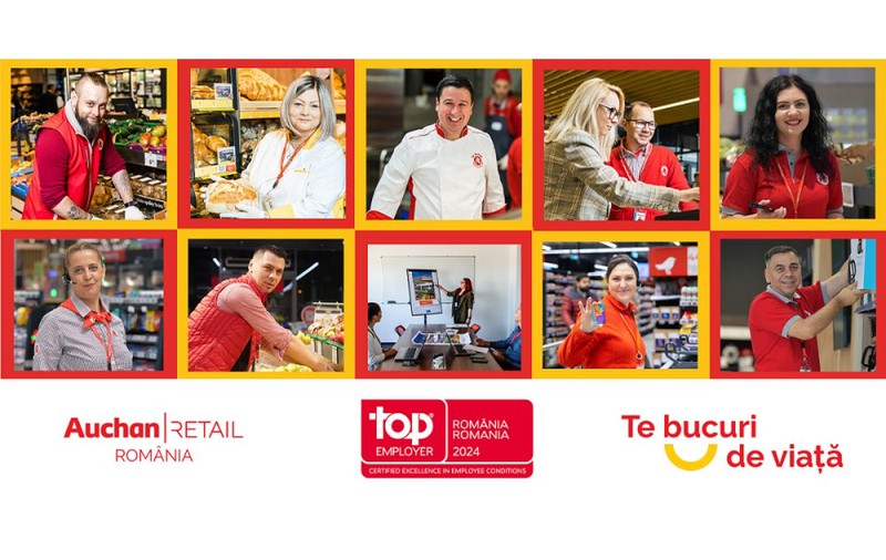 Auchan România își reconfirmă titlul de „Angajator de top” și în 2024
