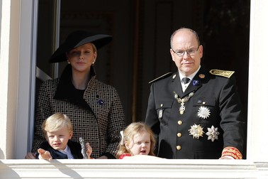 Albert, Charlene și copiii lor, pe 19 noiembrie 2018, de Ziua Națională a Principatului Monaco.
