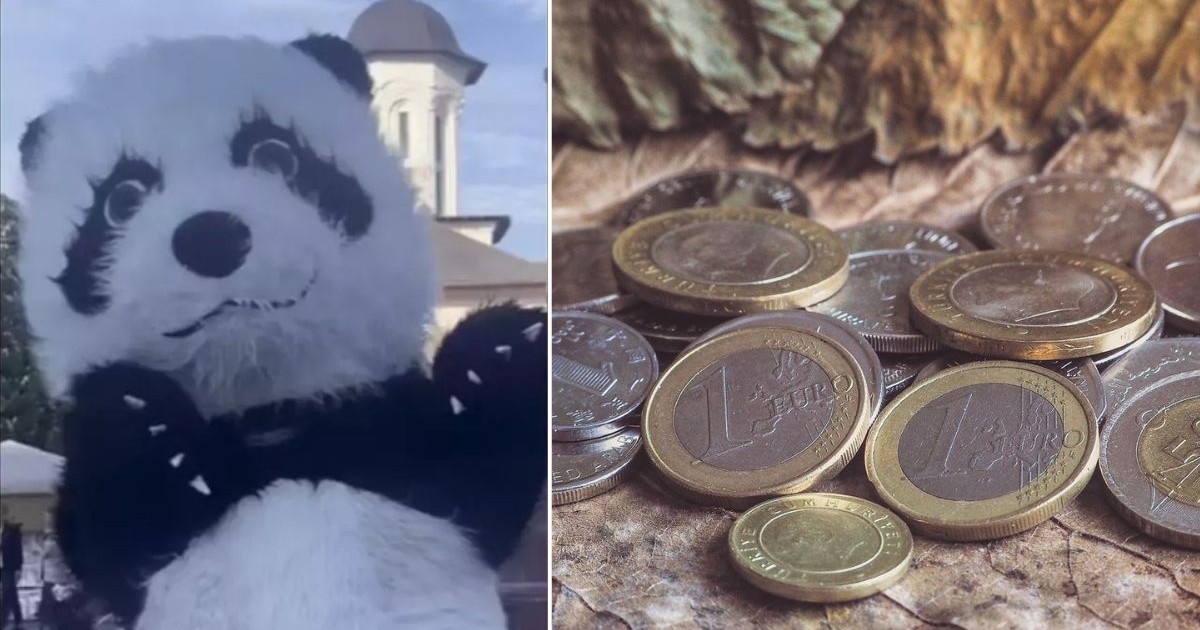 Ionuț, românul care face sute de euro în Italia cu un costum de panda și o boxă portabilă