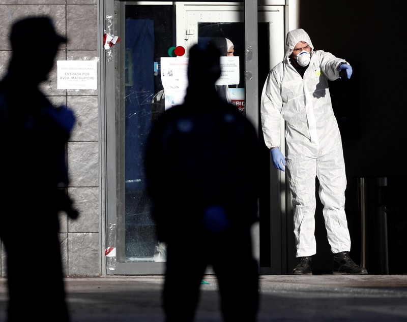 Unul dintre cele mai mari patinoare din Madrid a fost transformat în morgă