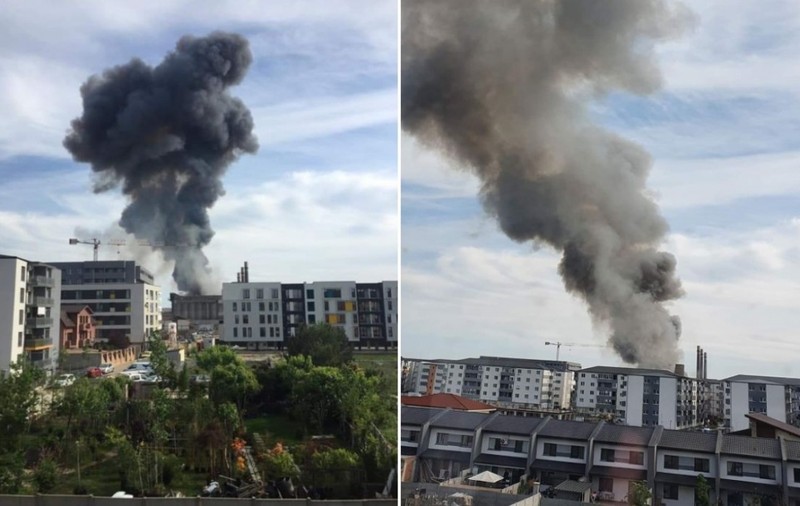 Incendiu la o fabrică din sectorul 3 din București. Cinci autospeciale acționează