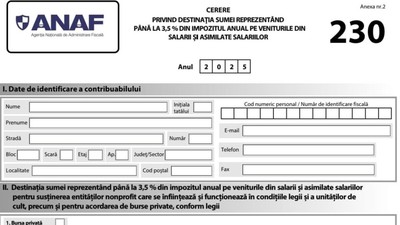 Cum redirecționezi 3,5% din impozitul pe venit în 2026