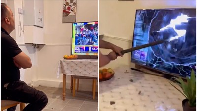 Un român și-a spart televizorul de nervi după ce George Simion a pierdut la alegerile prezidențiale (1)