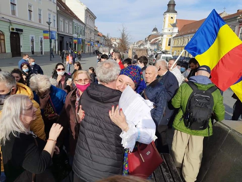Baie de mulțime, la finalul discursului