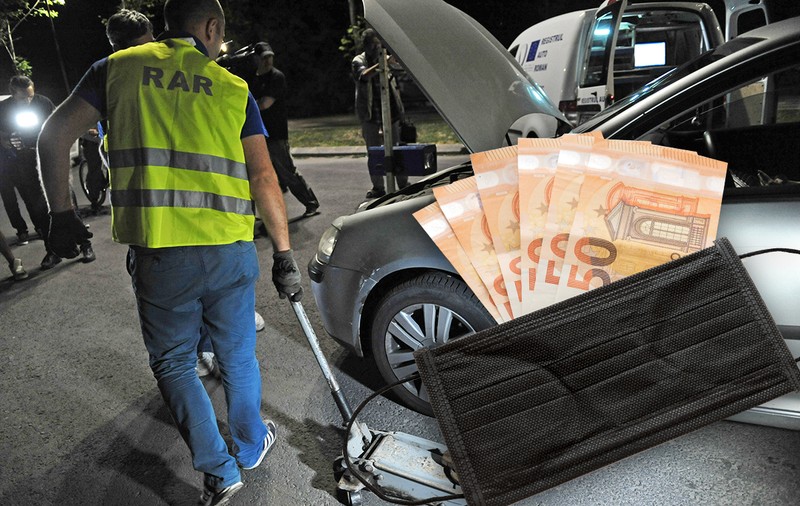 Șpaga în vremuri de pandemie. Bani ascunși în masca de protecție pentru un funcționar de la Registrul Auto din Argeș