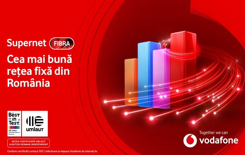 Certificare independentă: cea mai bună experiență de utilizare a internetului fix din România este Vodafone Supernet Fibră