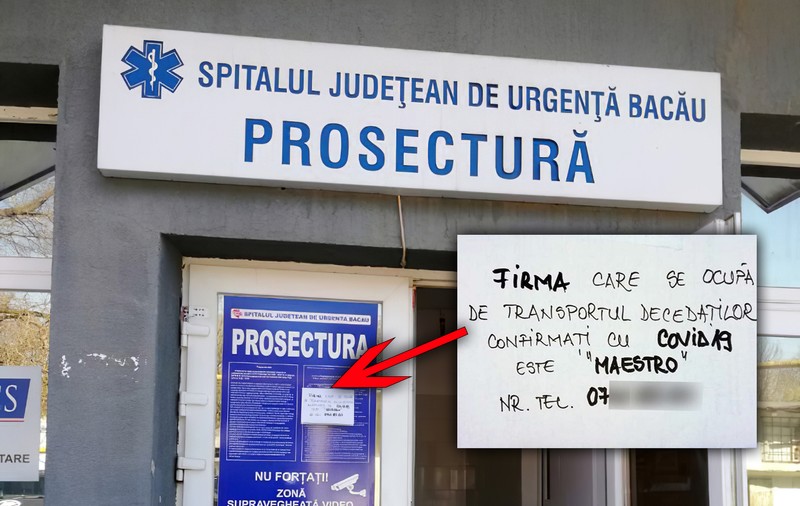 Spitalul Județean Bacău a dat exclusivitate unei firme de pompe funebre pe înmormântările COVID-19. Rudele decedaților, puse să plătească costumele de protecție ale angajaților