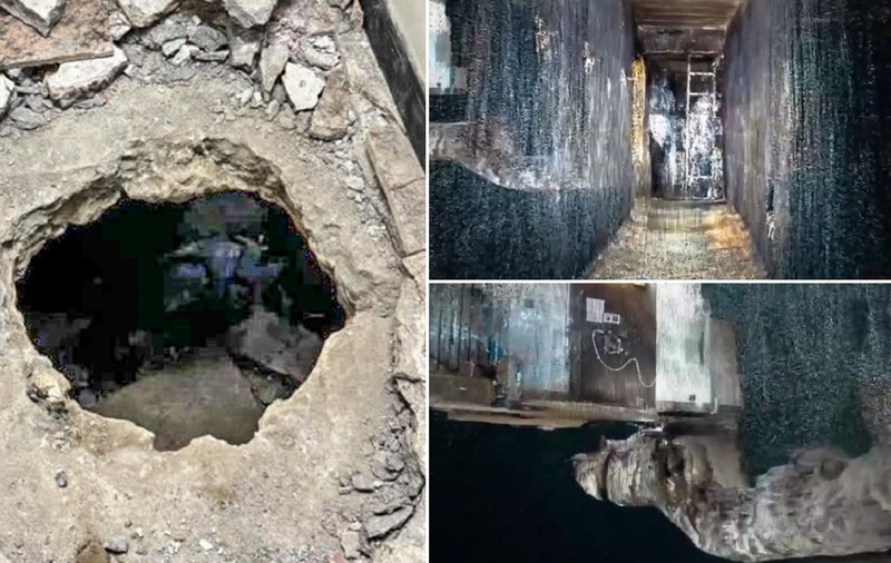 Imagini cu tunelul săpat de hoți sub seiful băncii din Napoli. Un geolog a reconstituit 3D săpăturile: „Sunt experți”