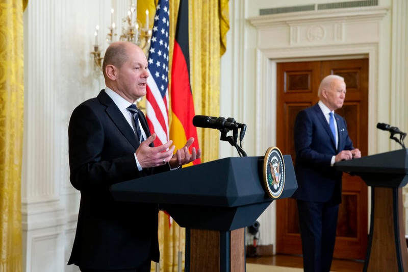 Olaf Scholz a fost primit luni la Casa Albă de Joe Biden | Foto: EPA