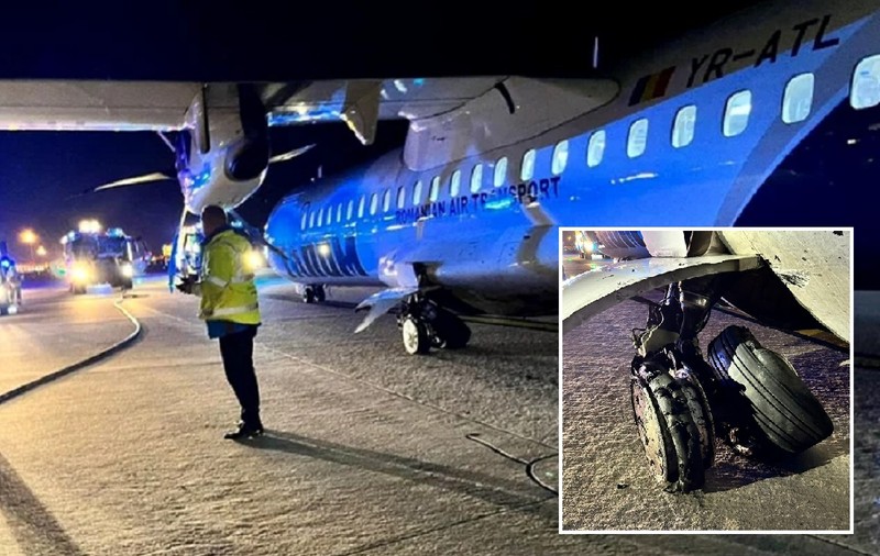 Un avion TAROM a făcut pană la una dintre roți când a aterizat în Budapesta. O pistă, blocată aproape patru ore