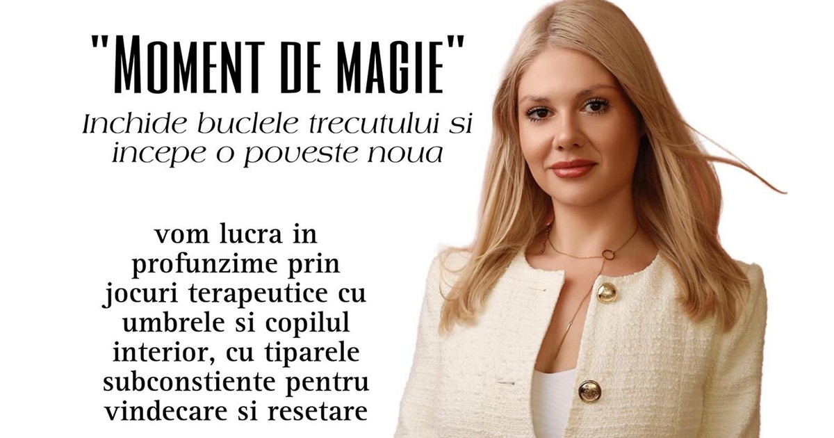 Miruna Andrei - Hipnoterapeut spiritual. Foto. pagina de Facebook a Mirunei Andrei