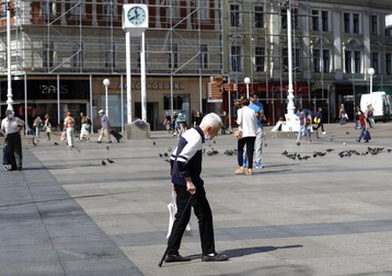 Piaţa Ban Jelacic în Zagreb, 12 septembrie 2020 (foto EPA)