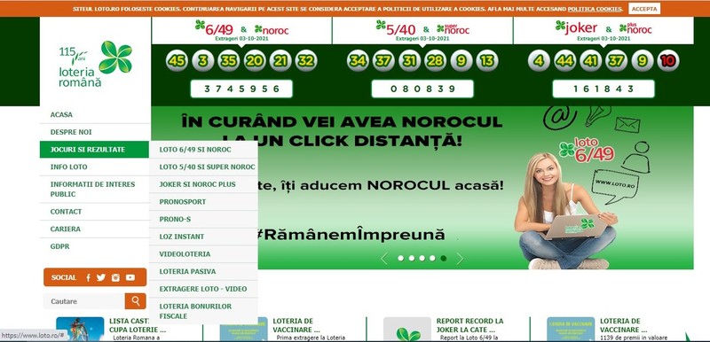 Deşi ulterior site-ul a devenit accesibil, informaţia nu a putut fi găsită pe homepage, dar nici la categoria „Jocuri şi rezultate”, acolo unde nu există o rubrică dedicată Loteriei Vaccinării.