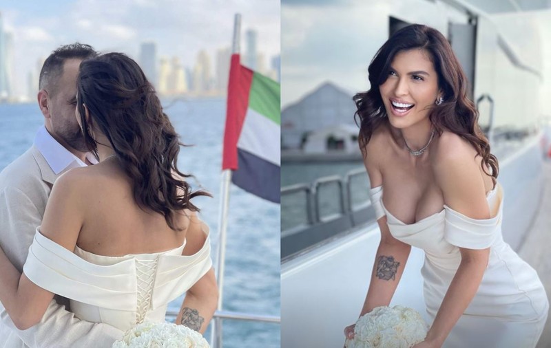 Mădălina Pamfile s-a căsătorit în Dubai. A avut o rochie de mireasă spectaculoasă