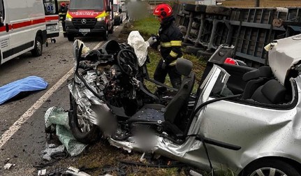 Doi tineri au murit în accidentul din Cluj. Foto: ISU Cluj