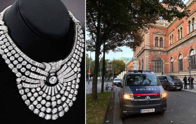 Un colier regal cu 673 de diamante, de 4,3 milioane de dolari, a fost furat dintr-un muzeu din Viena, în plină zi