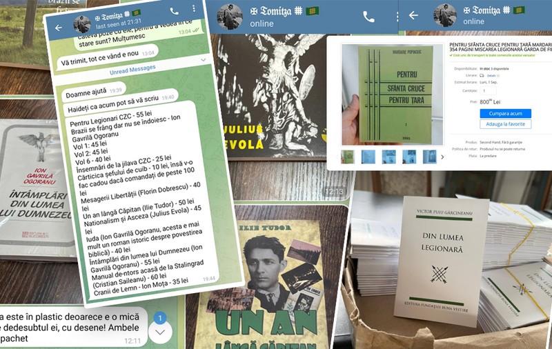 Comerțul cu cărți legionare, la liber pe internet. „V-o fac cadou, dacă cumpărați de peste 100 de lei”