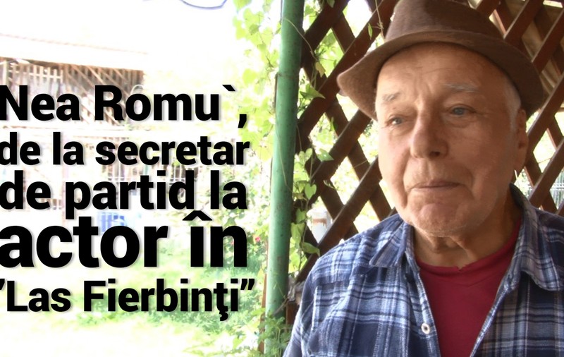 VIDEO EXCLUSIV/ De la secretar de CAP la actor în ”Las Fierbinți”! Nea Romu', proprietarul casei în care-și are ”bârlogul” polițistul Robi, e vedetă printre localnici