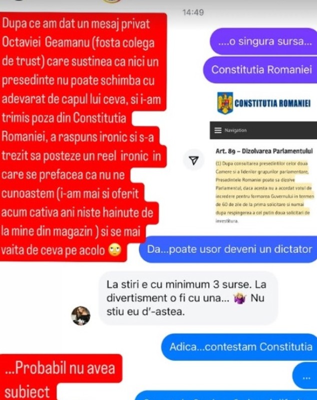 Cum a început cearta între Alina Pușcaș și Octavia Geamănu. Și-au adus acuze și jigniri: „Bine că nu mai suntem colege de trust de doi ani!”