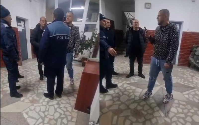 Doi bărbaţi, filmaţi în timp ce înjură polițiștii, în sediul Poliţiei Gorj: „Sclavule! Eşti prost, du-te dracu’!” Sindicatul cere schimbarea legislației