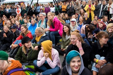 Participante la Statement Festival din Gothenburg, Suedia, 31 august 2018. Festival dedicat femeilor, persoanelor non-binare și persoanelor trans | FOTO EPA