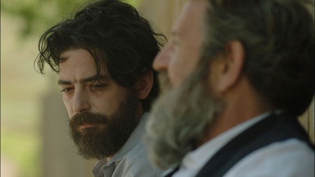 Dan Bordeianu, alături de Adrian Titieni, în filmul „Căutătorul de vânt".
