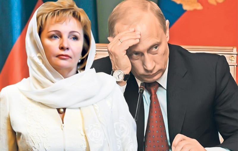 Îi ia lui Putin 35 de miliarde $ la partaj! Ludmila, soţia preşedintelui Rusiei, poate câştiga o avere după 30 de ani de căsnicie