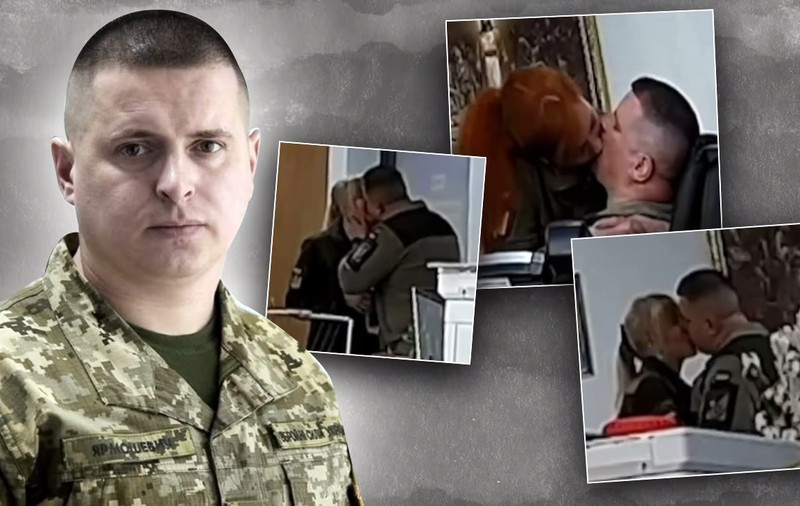 Șeful unui comisariat militar din Ucraina a cerut să fie transferat pe front după ce a fost surprins sărutând mai multe femei la birou