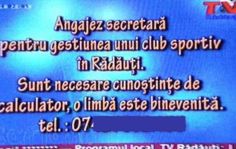 Cel mai INDECENT anunţ de angajare: "O limbă este binevenită!"