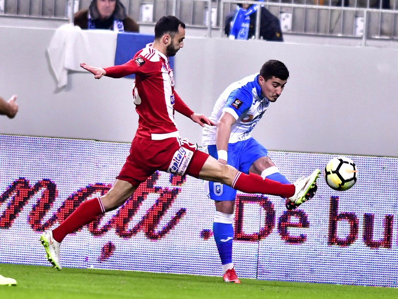 Ionut Briceag in meciul de fotbal dintre CS Universitatea Craiova si Sepsi OSK Sfantu Gheorghe, din cadrul Ligii 1 Betano, desfasurat pe Stadionul Ion Oblemenco din Craiova, duminica 11 februarie 2018. © FOTO Razvan Pasarica/SPORT PICTURES