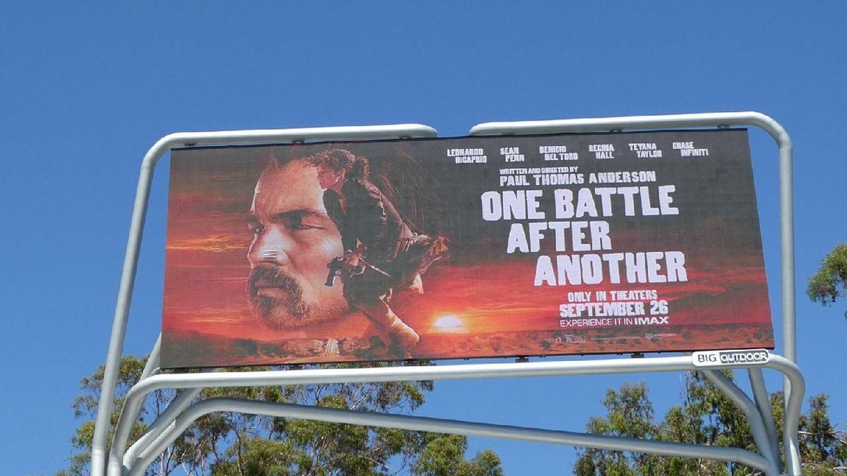 Afișul filmului One Battle after another, al regizorului Paul Thomas Anderson