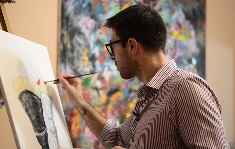 Baschetbalistul Virgil Stănescu, pictor în devenire