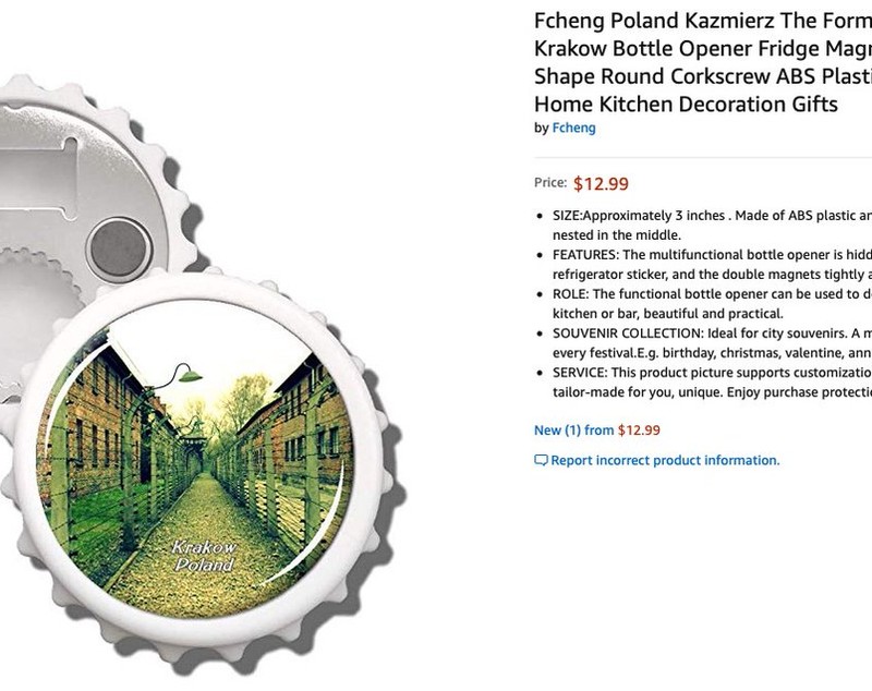 Scandal la Amazon, după ce a pus la vânzare ornamente de Crăciun cu imagini de la Auschwitz