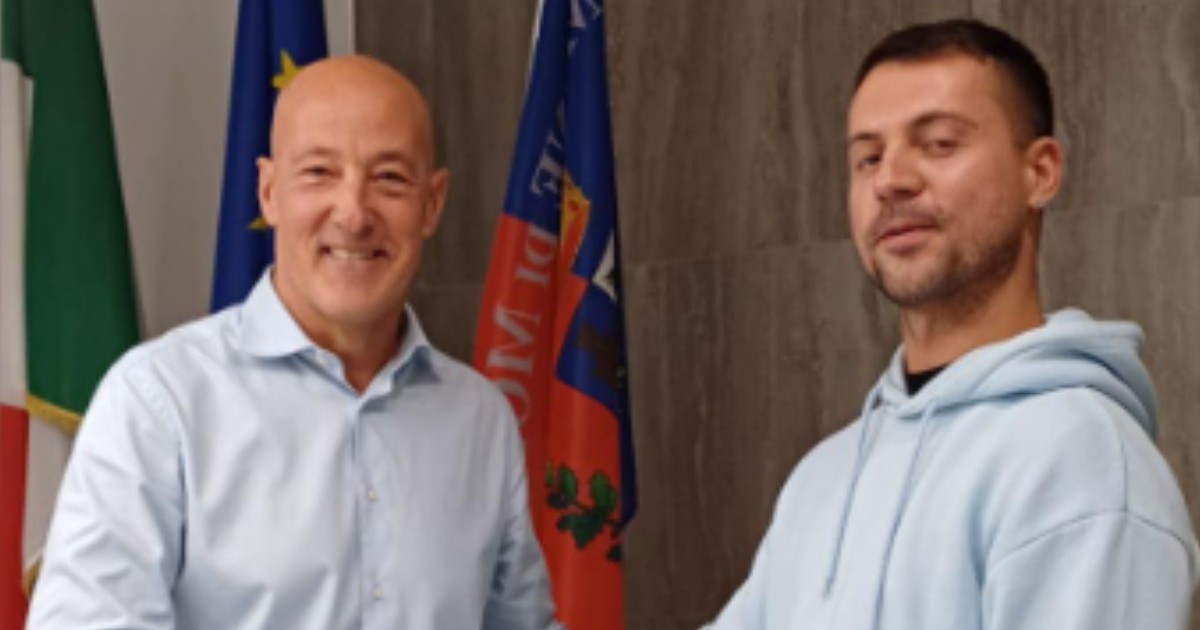 Primarul Gianluigi Ubiali și Cătalin Costici