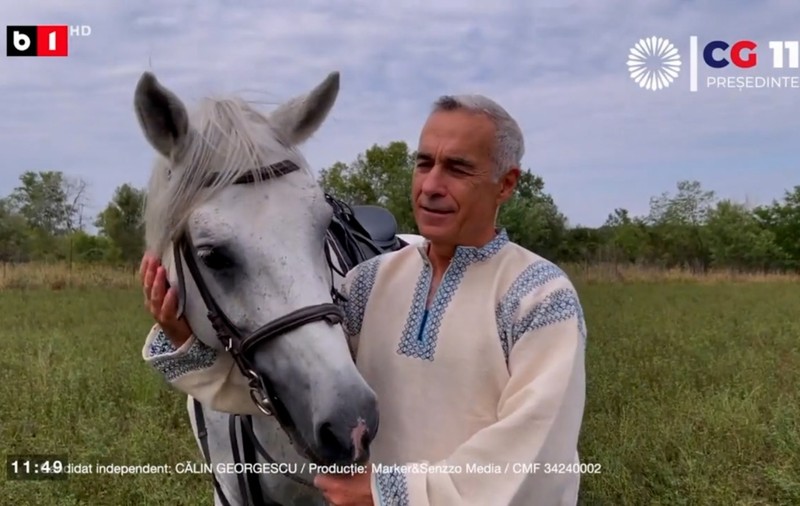Un clip de campanie al lui Călin Georgescu, difuzat gratuit de B1TV, verificat de Autoritatea Electorală