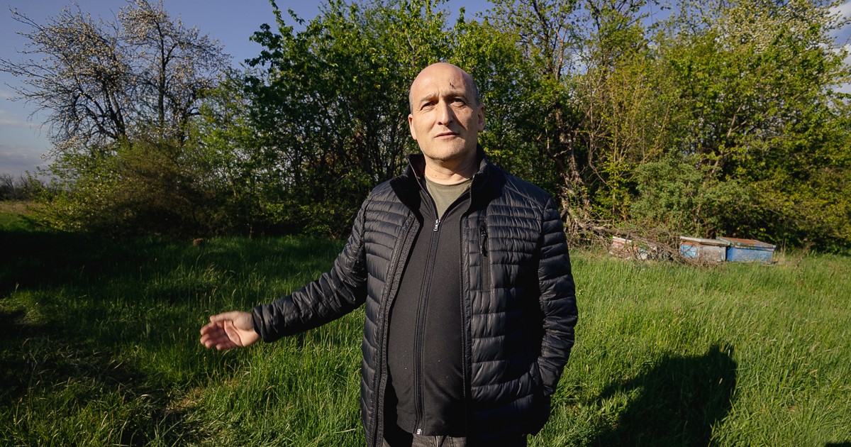 Dragan Demic pe pământul donat de familia lui bisericii românești