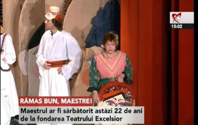 Soția lui Ion Lucian, pe scenă la câteva ore după moartea maestrului, în memoria sa