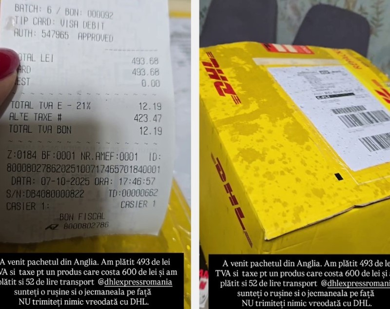 Ce a pățit Oana Roman, după ce a primit un pachet din Anglia. Cât a fost nevoită să plătească la firma de curierat