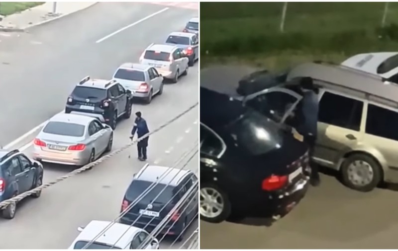 Un bărbat care cerșea printre mașini în Brașov se „vindecă” brusc și urcă în propriul autoturism: „Să nu mai hrănim teatrul ieftin” | VIDEO
