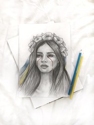 Desenul Anastasiei Demchenko, care i-a inspirat pe artiștii români