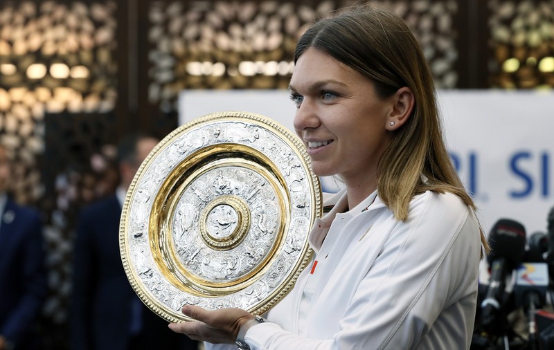 Marcă poștală cu Simona Halep, în onoarea titlului cucerit la Wimbledon 2019