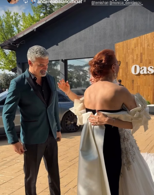 Cum au apărut Monica Davidescu și Aurelian Temișan la nunta Andreei Bălan. Actrița a strălucit într-o rochie inedită. „Se cuvine să mulțumesc din suflet”