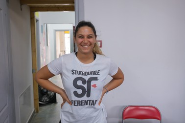 Andreea Balica, actriță și unul dintre voluntarii de la Studiouri