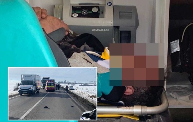 Șofer de TIR aproape ucis, după o ceartă pe stație cu un șofer de dubă, la Drăgănești Vlașca. A fost aruncat în fața unei alte mașini